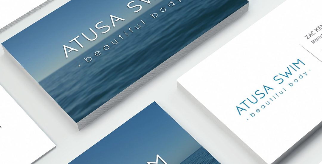 Natalie Pasnin Designs - Business Card Designs Atusa Swim - Swimwear Logo